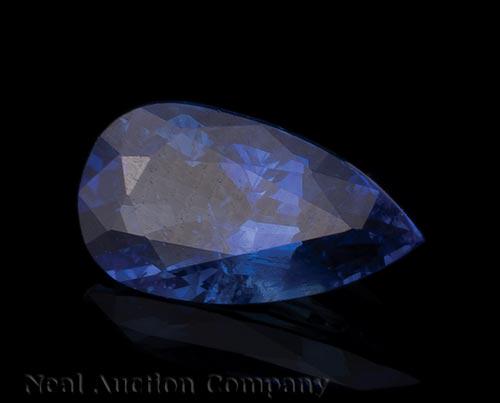 Pear Shaped Ceylon Sapphire Loose Stone (1 of 6)