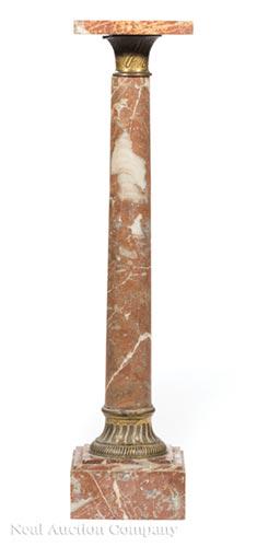 French Gilt Bronze-Mounted Rouge Marble Pedestal (1 of 1)