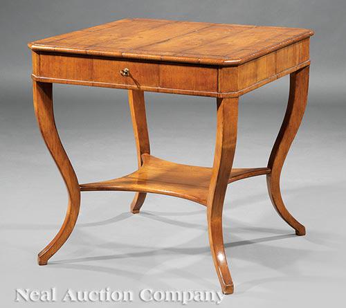 Biedermeier-Style Fruitwood Occasional Table (1 of 2)