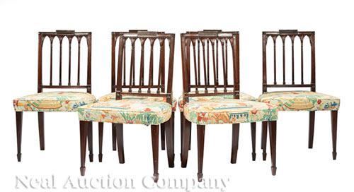 Six American Sheraton-Style Mahogany Side Chairs (1 of 4)