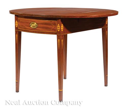 Federal-Style Inlaid Mahogany Pembroke Table (1 of 4)