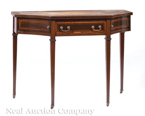 Regency-Style Inlaid Mahogany Writing Desk (1 of 2)
