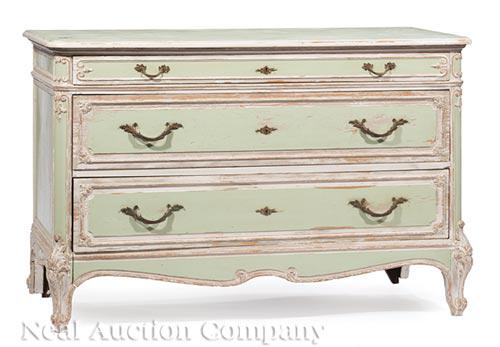 Louis XV-Style Paint-Decorated Commode (1 of 2)