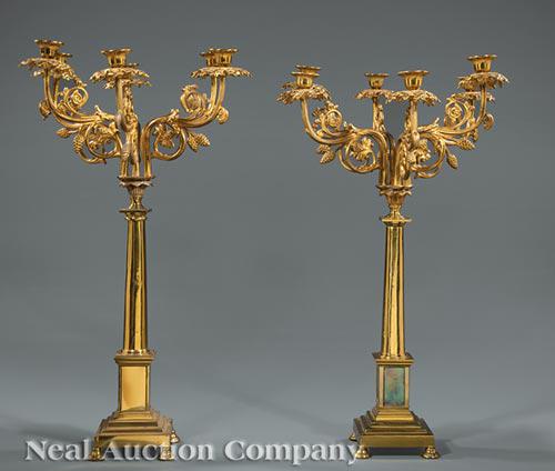 American Late Classical Bronze Candelabra (1 of 1)