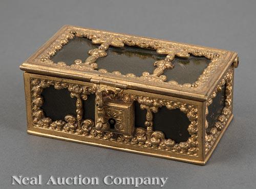Gilt Bronze-Mounted Leather Dresser Box (1 of 1)