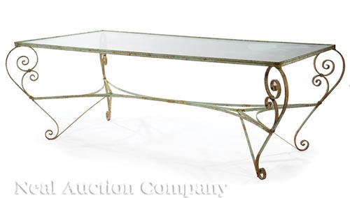 French Verdigris Wrought Iron Garden Table (1 of 1)