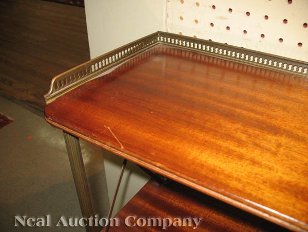 Pair of Regency-Style Mahogany and Brass Etageres - 2