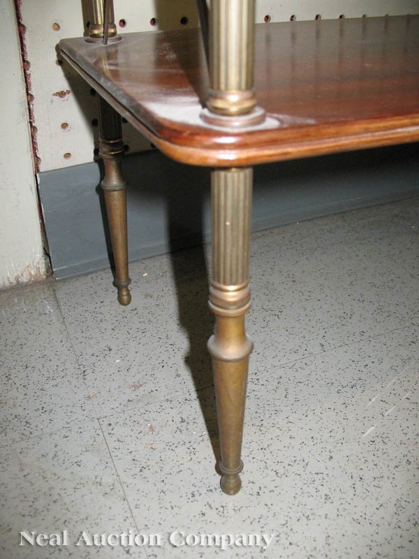 Pair of Regency-Style Mahogany and Brass Etageres - 4
