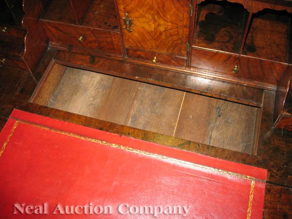 Queen Anne Inlaid Burled Walnut Bureau - 5
