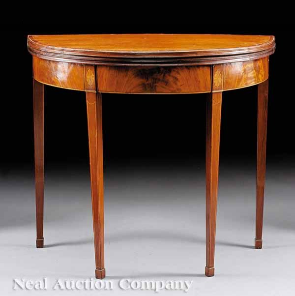 George III Inlaid Mahogany Games Table