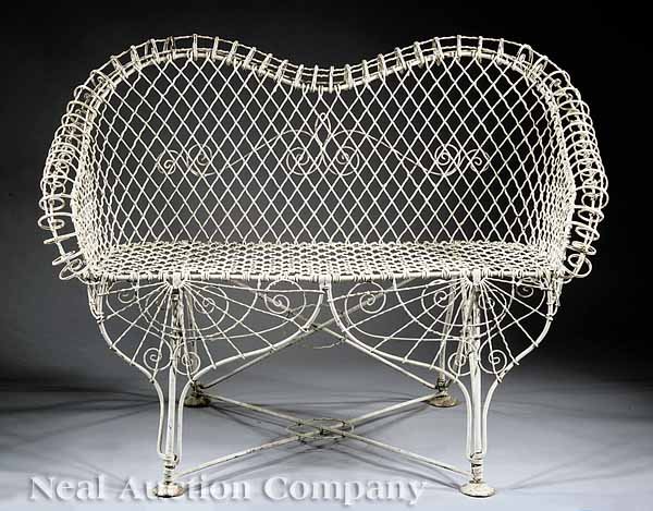 American Wirework Garden Bench