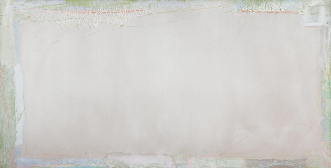 Reginald Fludd (American, b. 1938): Reginald Fludd (American, b. 1938) , "Atmospheric Periphery", 1973, acrylic on canvas, signed and dated en verso, "Parrish Art Museum, Water Mill, NY" exhibition label with artist, title and date on b