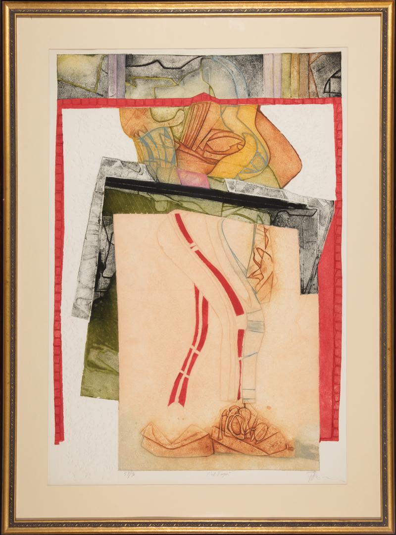 French School, 20th c: French School, 20th c ., "C'est Frequis", intaglio on paper, illegibly pencil-signed, titled and numbered "52/90" lower margin, sheet 35 3/4 in. x 24 7/8 in., framed . Condition Report: Light toning; 