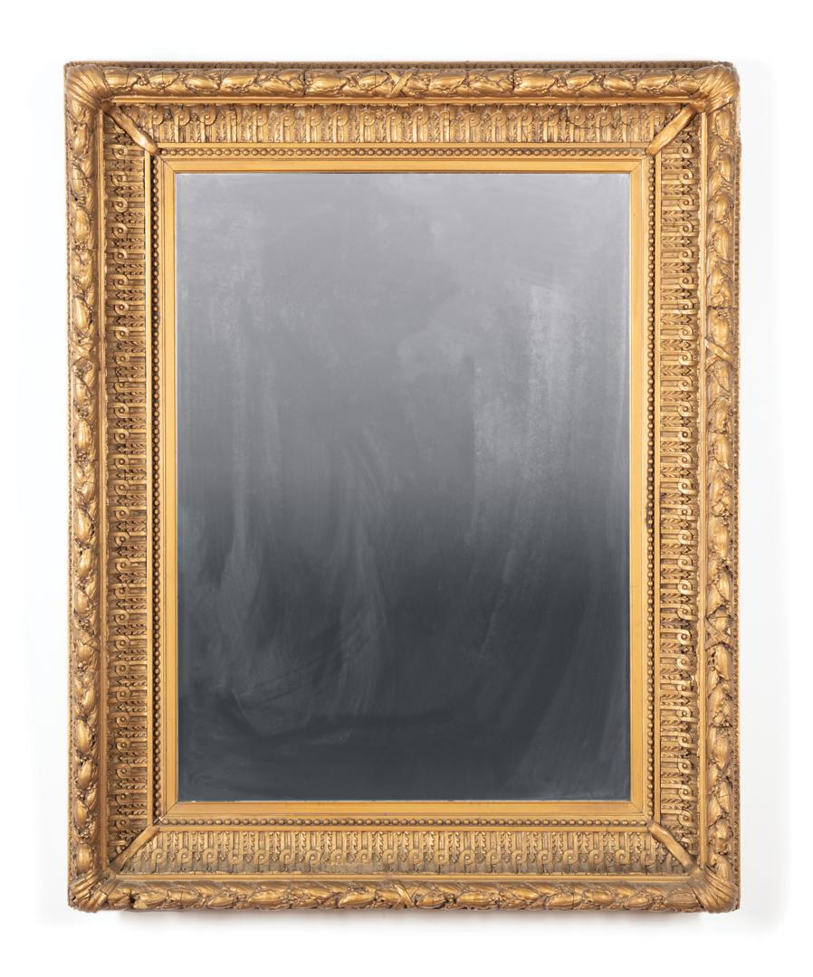 Antique American Giltwood Mirror: Antique American Giltwood Mirror , 19th c., later paint Provenance: Property deaccessioned from the Louisiana State Museum, proceeds to be used for new acquisitions or the direct care of existing coll