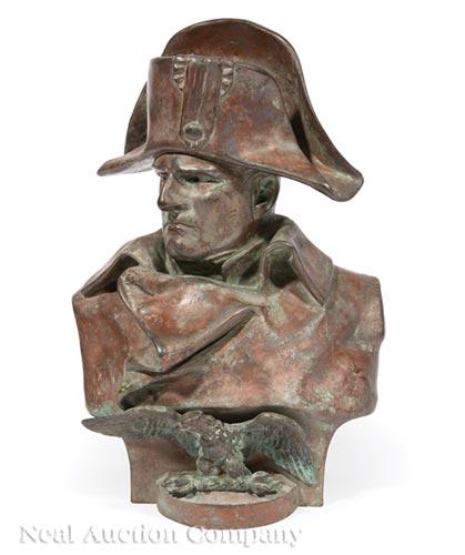 French Patinated Bronze Bust of Napoleon (1 of 5)