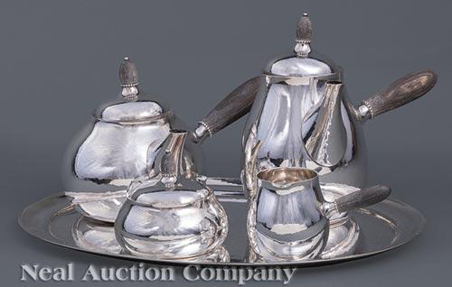 Georg Jensen Sterling Coffee and Tea Service (1 of 3)