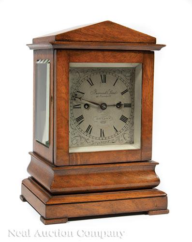 Walnut Mantel Clock,"Barraud & Lund" (1 of 9)