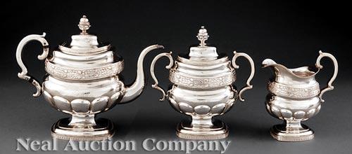 John Targee Coin Silver Tea Set (1 of 8)