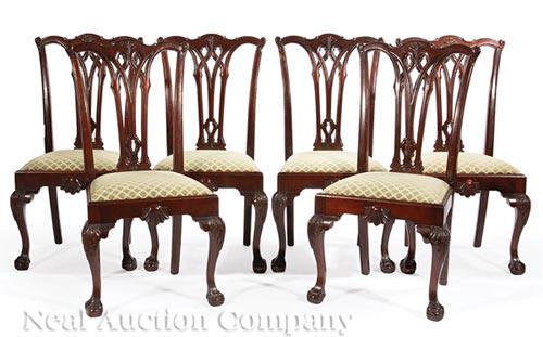 Eight Georgian-Style Mahogany Dining Chairs (1 of 2)