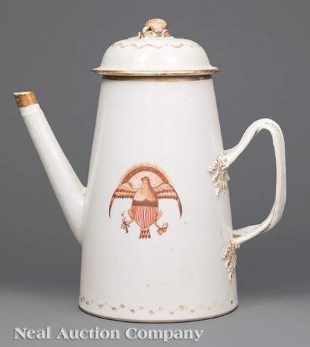 Chinese Export Porcelain Coffee Pot (1 of 2)
