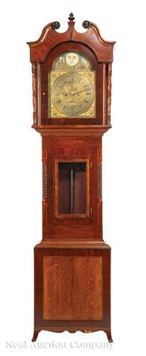 Antique English Oak and Mahogany Tall Case Clock (1 of 2)