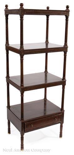 Regency-Style Mahogany Etagere, "Maitland Smith" (1 of 2)