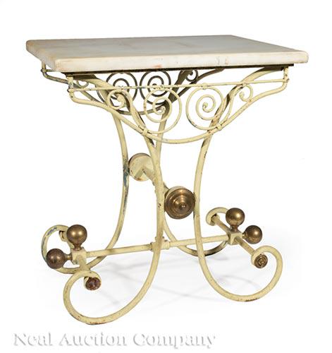 French Iron and Brass Pastry Table (1 of 1)