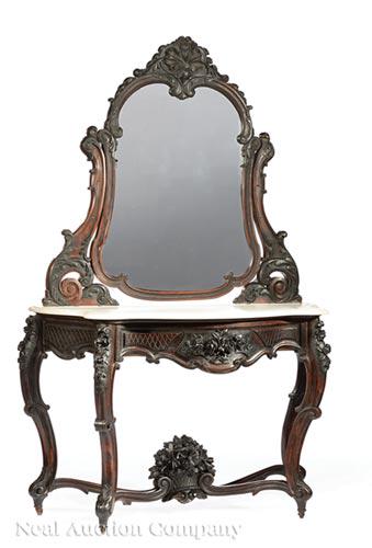 American Rococo Carved Rosewood Duchesse (1 of 6)