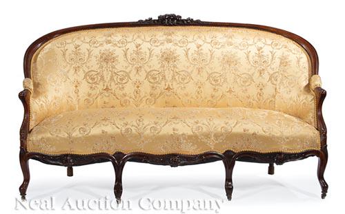 Louis Philippe Carved Rosewood Parlor Suite (1 of 3)