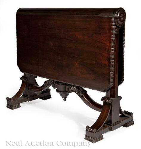 Late Classical Carved Rosewood Sunderland Table (1 of 7)