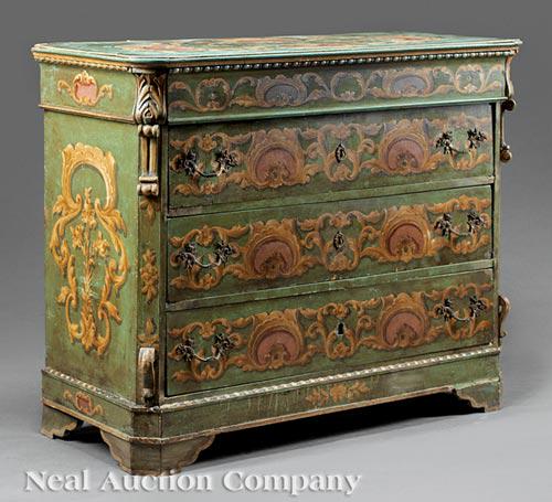 Continental Polychrome Painted Chest (1 of 1)