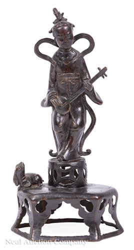 Chinese Bronze Figure of the Moon Goddess Chang'e (1 of 9)
