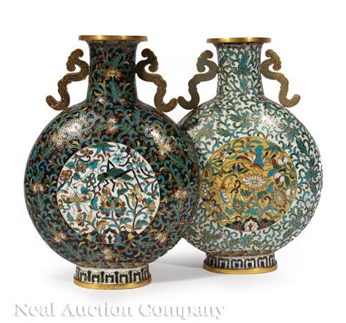 Chinese Cloisonné Enamel Double Moon Flask (1 of 3)