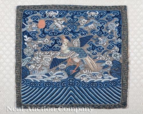 Pair of Chinese Kesi Silk Civil Rank Badges (1 of 6)