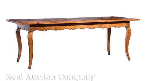 French Provincial Fruitwood Harvest Table (1 of 2)