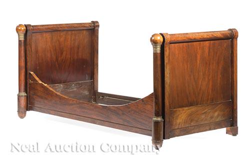Bronze-Mounted Mahogany Lit en Bateau (1 of 1)