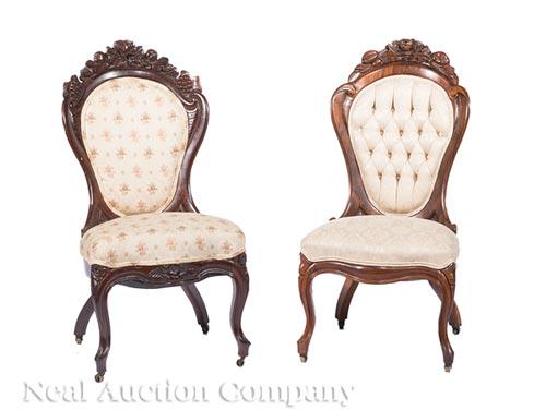 Carved and Laminated Rosewood Side Chairs, Belter (1 of 3)