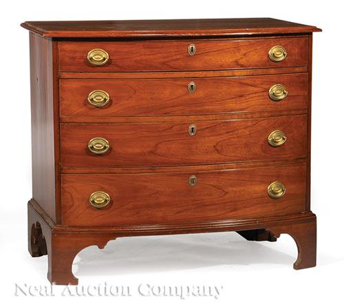 Antique George III-Style Mahogany Bowfront Chest (1 of 2)