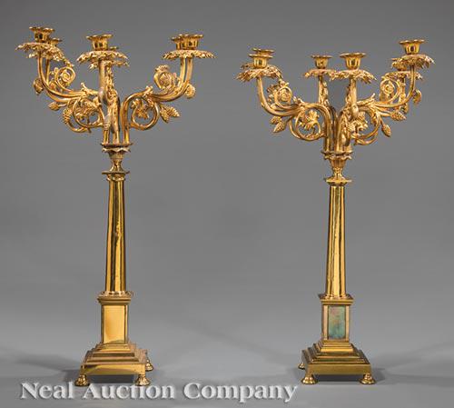 American Late Classical Bronze Candelabra (1 of 1)