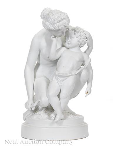 Large Meissen Bisque Porcelain Figural Group (1 of 3)