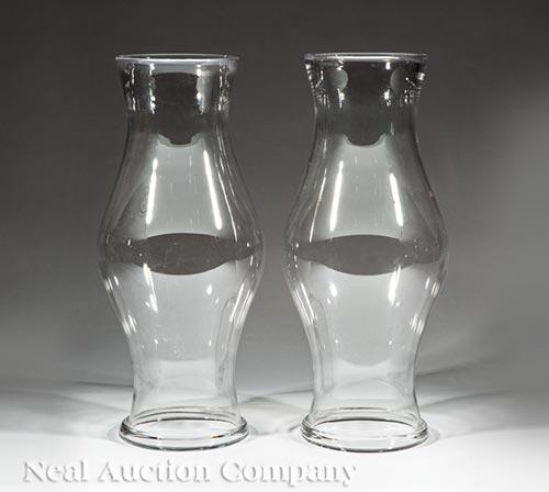 Pair of Blown Glass Hurricane Shades (1 of 1)