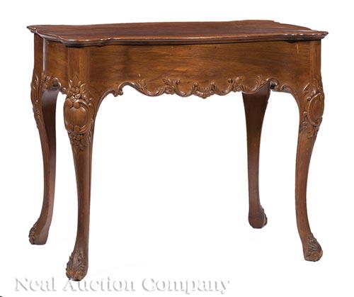 Colonial Carved Mahogany Tea Table (1 of 2)