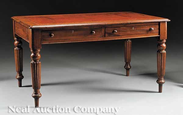 Regency Mahogany Library Table