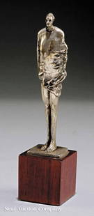 American Bronze of "The Prophet" after Rosenblum: An American Bronze of "The Prophet", 20th c. after Richard Rosenblum (American, 1940-2000), height 8 1/2 in., width 2 1/4 in., depth 2 in., on a square base