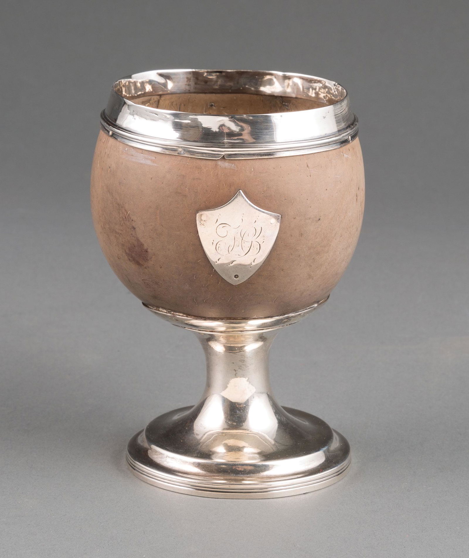 Georgian Sterling Silver-Mounted Coconut Goblet (1 of 1)