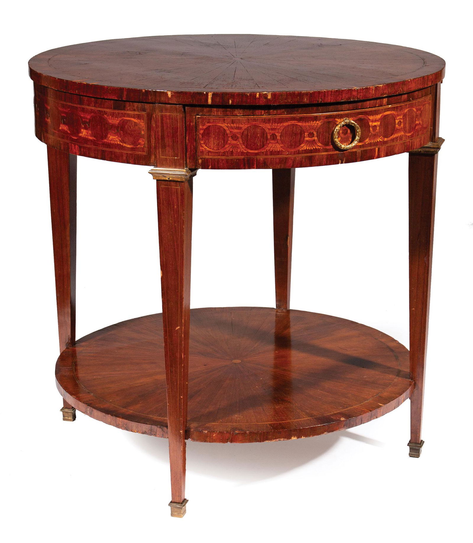 Bronze-Mounted Mahogany Parquetry Bouillote Table (1 of 1)