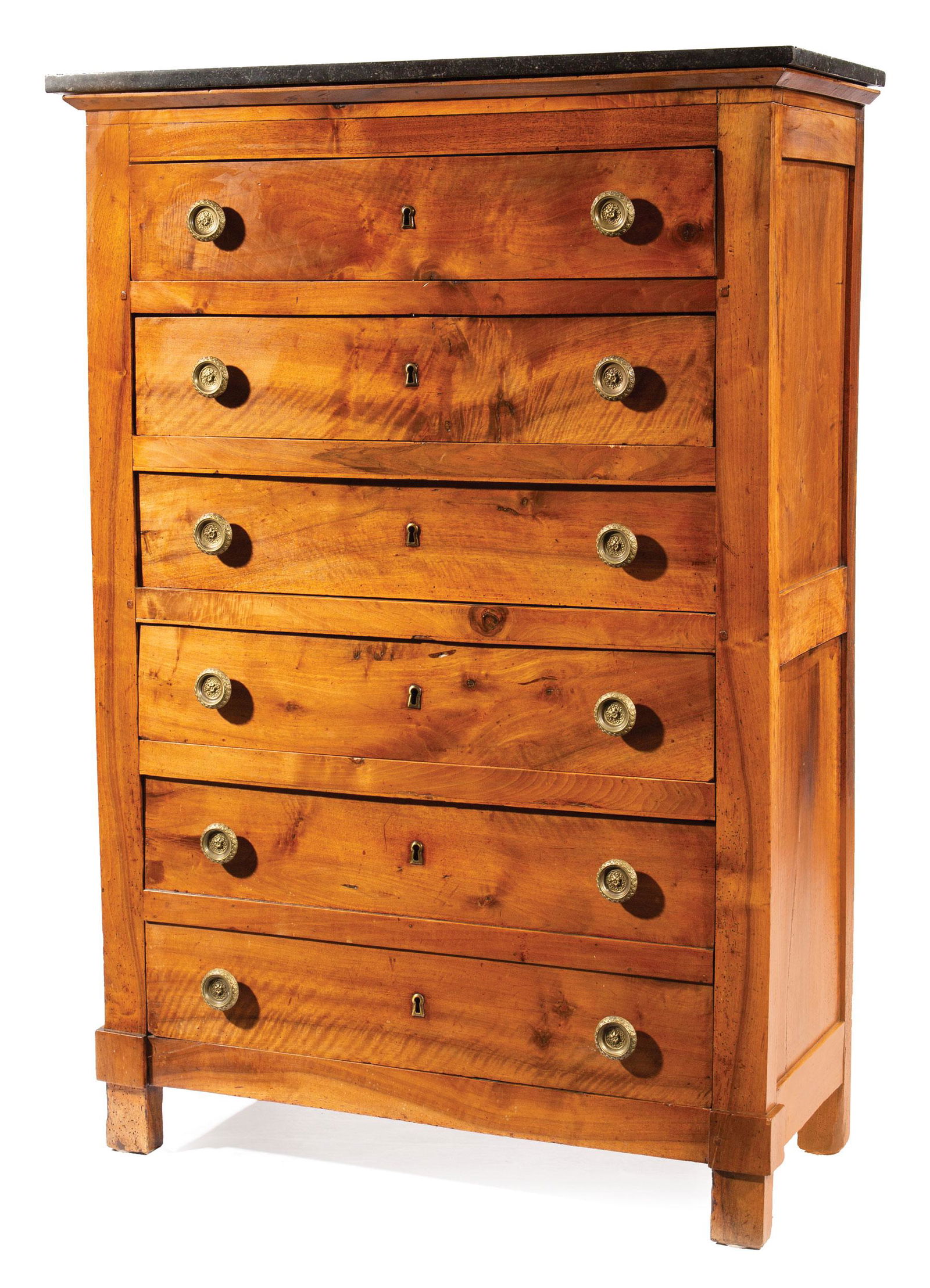 Continental Mahogany and Fruitwood Semainier (1 of 3)