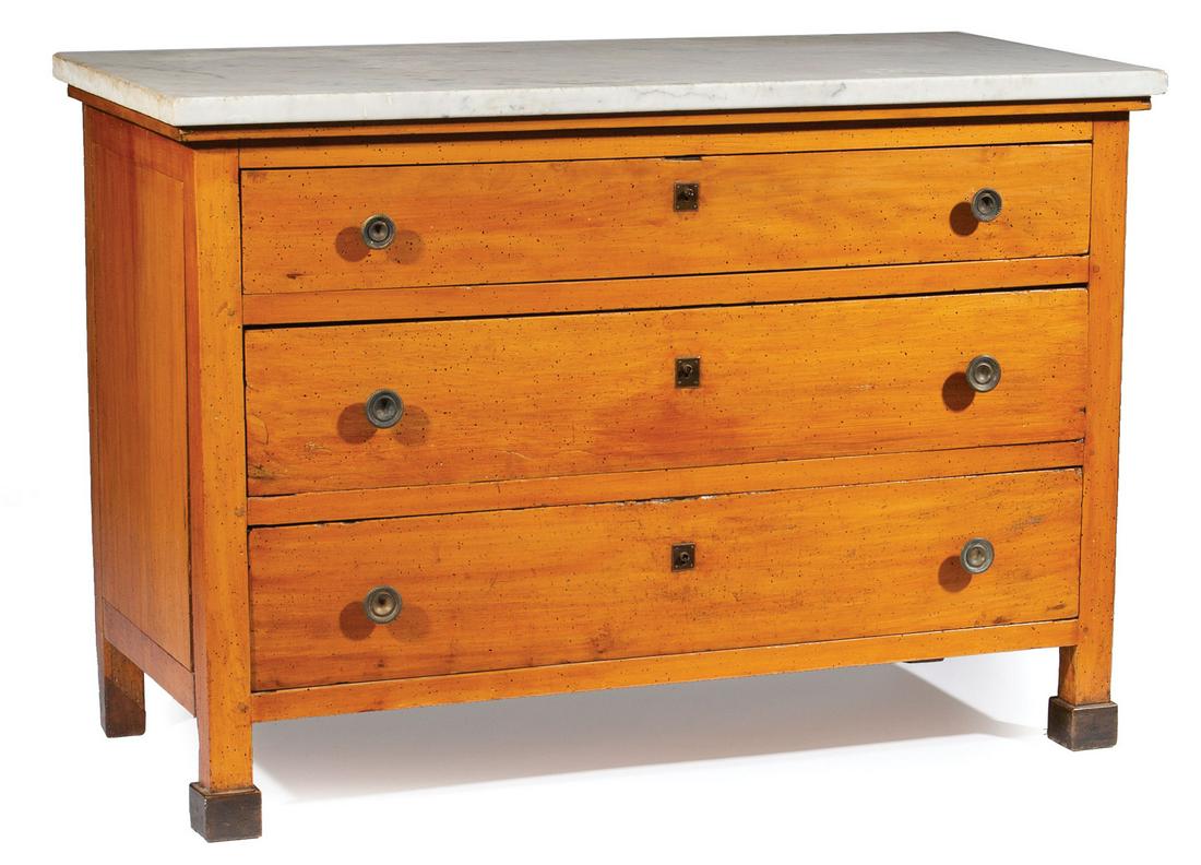 Charles X Fruitwood and Parcel Ebonized Commode (1 of 3)