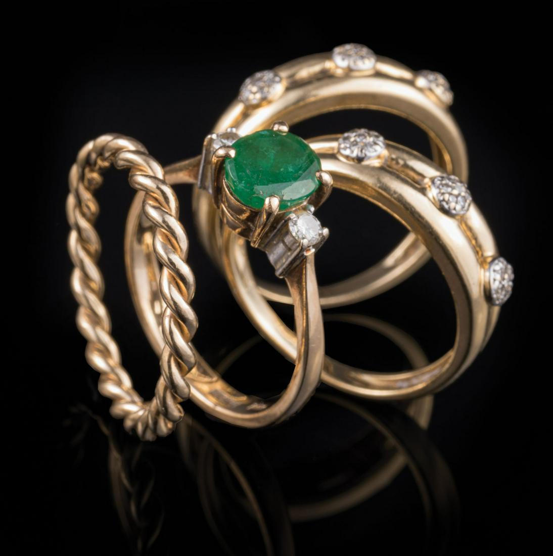 Four 14 kt. Yellow Gold Rings (1 of 1)