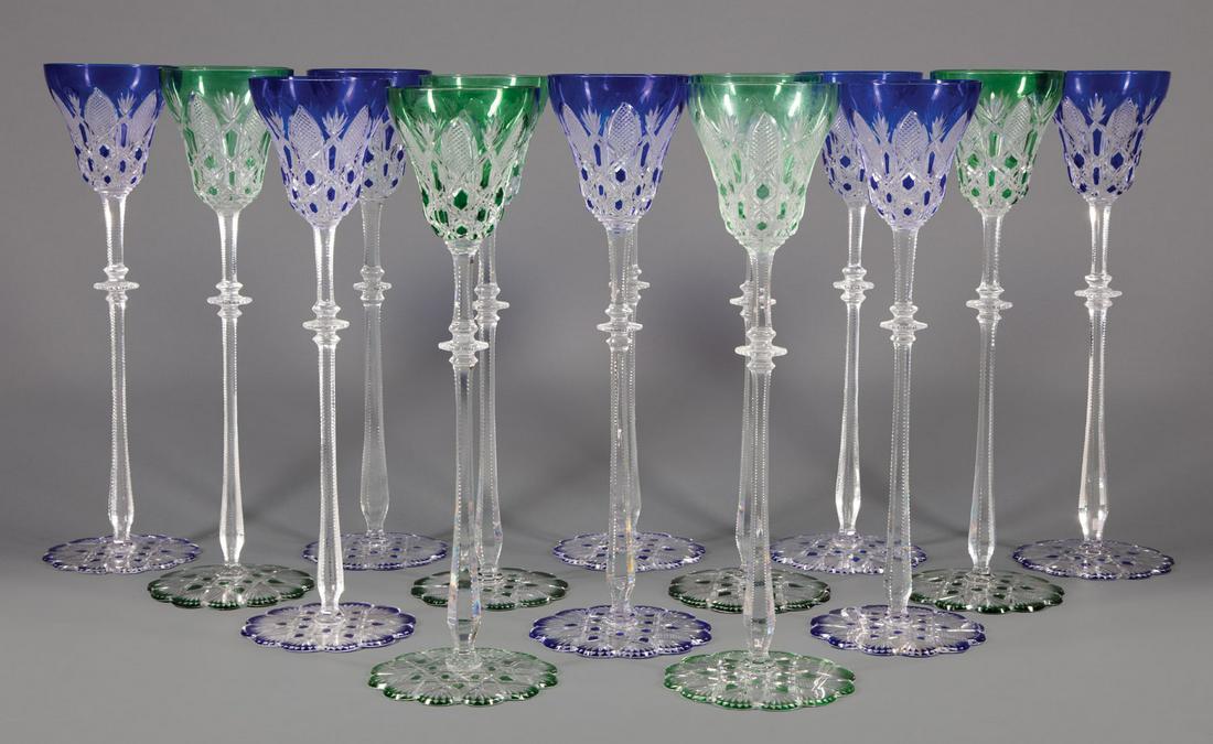 Fourteen Baccarat"Tsar" Water Goblets (1 of 3)